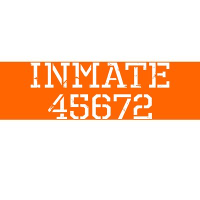 Inmate 45672 Jail Halloween Costume Bumper Sticker