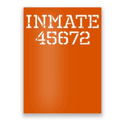 Inmate 45672 Jail Halloween Costume Poster