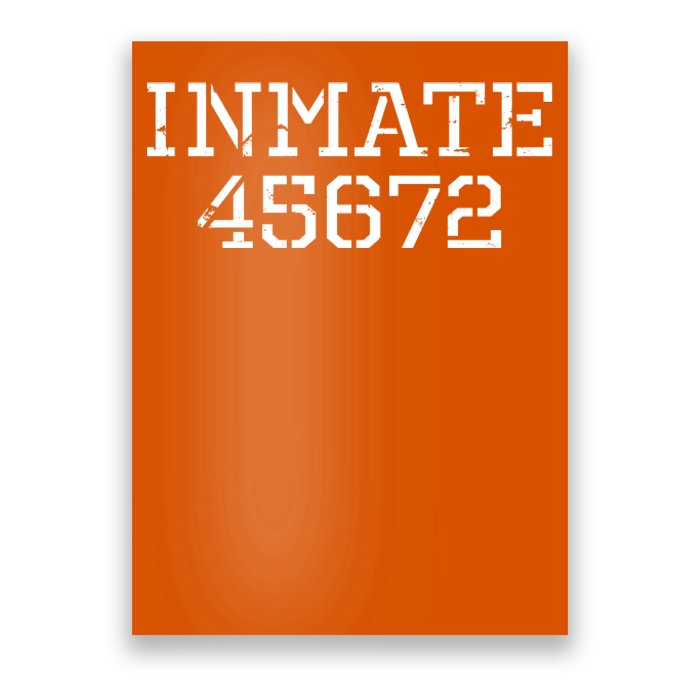 Inmate 45672 Jail Halloween Costume Poster