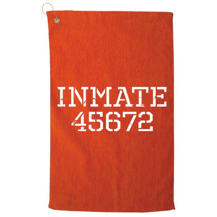 Inmate 45672 Jail Halloween Costume Platinum Collection Golf Towel