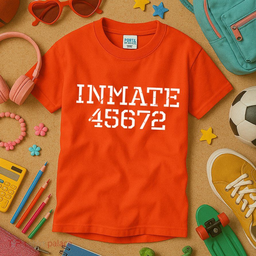 Inmate 45672 Jail Halloween Costume Kids T-Shirt