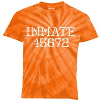 Inmate 45672 Jail Halloween Costume Kids Tie-Dye T-Shirt