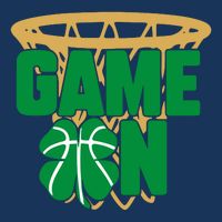 Irish 4 Leaf Clover Net Game On Basketball St. Patricks Day Button