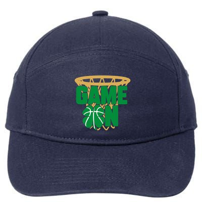 Irish 4 Leaf Clover Net Game On Basketball St. Patricks Day 7-Panel Snapback Hat