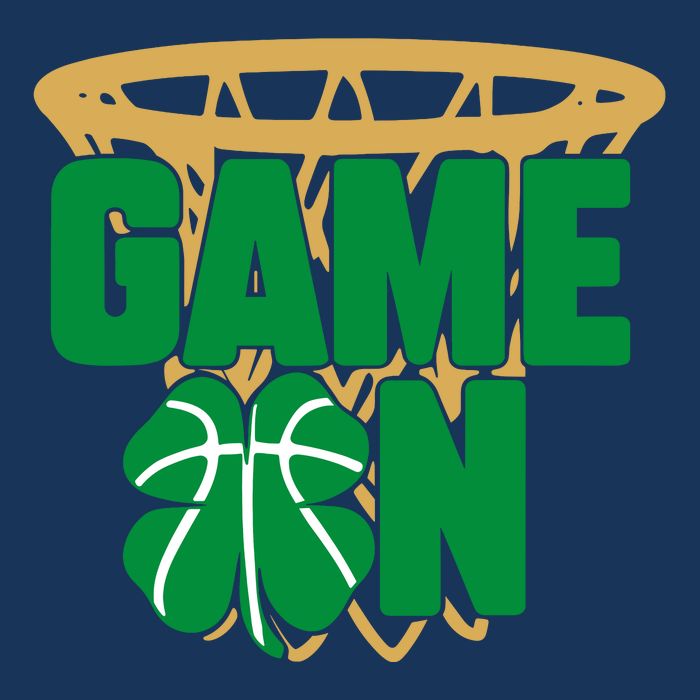 Irish 4 Leaf Clover Net Game On Basketball St. Patricks Day Drawstring Bag