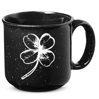 Irish 4 Leaf Clover Shamrock Ireland Vacation Travel Green Cool Gift 15oz Campfire Ceramic Mug
