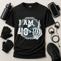 IM 48 Plus 1 Middle Finger Skull Funny 49th Birthday Cooling Performance Crew T-Shirt