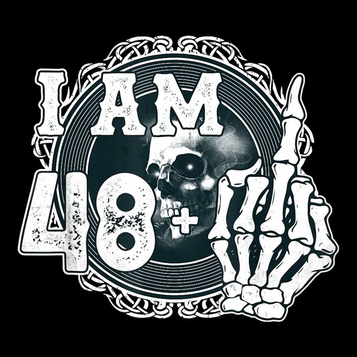 IM 48 Plus 1 Middle Finger Skull Funny 49th Birthday Cooling Performance Crew T-Shirt