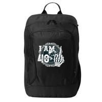 IM 48 Plus 1 Middle Finger Skull Funny 49th Birthday City Backpack