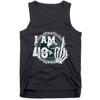 IM 48 Plus 1 Middle Finger Skull Funny 49th Birthday Tank Top