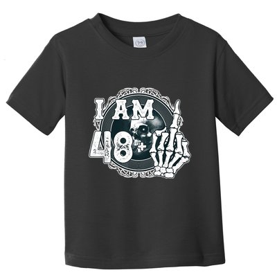 IM 48 Plus 1 Middle Finger Skull Funny 49th Birthday Toddler T-Shirt