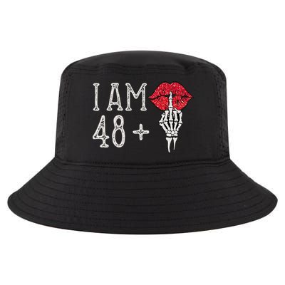IM 48 Plus 1 Middle Finger Skull Funny 49th Birthday Cool Comfort Performance Bucket Hat