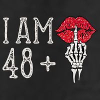 IM 48 Plus 1 Middle Finger Skull Funny 49th Birthday Cool Comfort Performance Bucket Hat