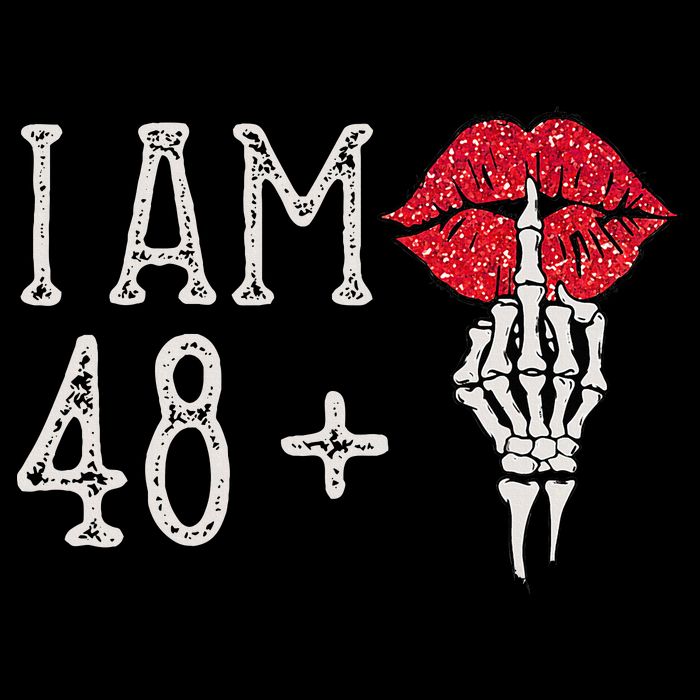 IM 48 Plus 1 Middle Finger Skull Funny 49th Birthday Cooling Performance Crew T-Shirt