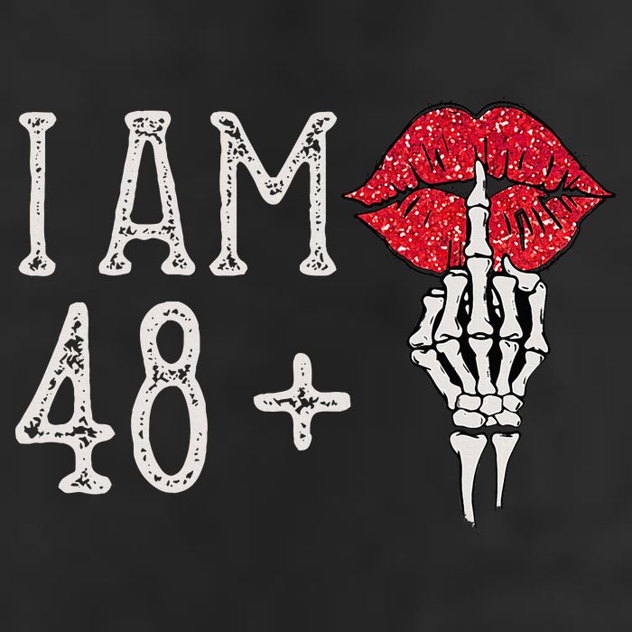 IM 48 Plus 1 Middle Finger Skull Funny 49th Birthday Hat