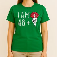 IM 48 Plus 1 Middle Finger Skull Funny 49th Birthday T-Shirt