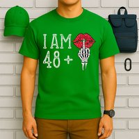 IM 48 Plus 1 Middle Finger Skull Funny 49th Birthday T-Shirt