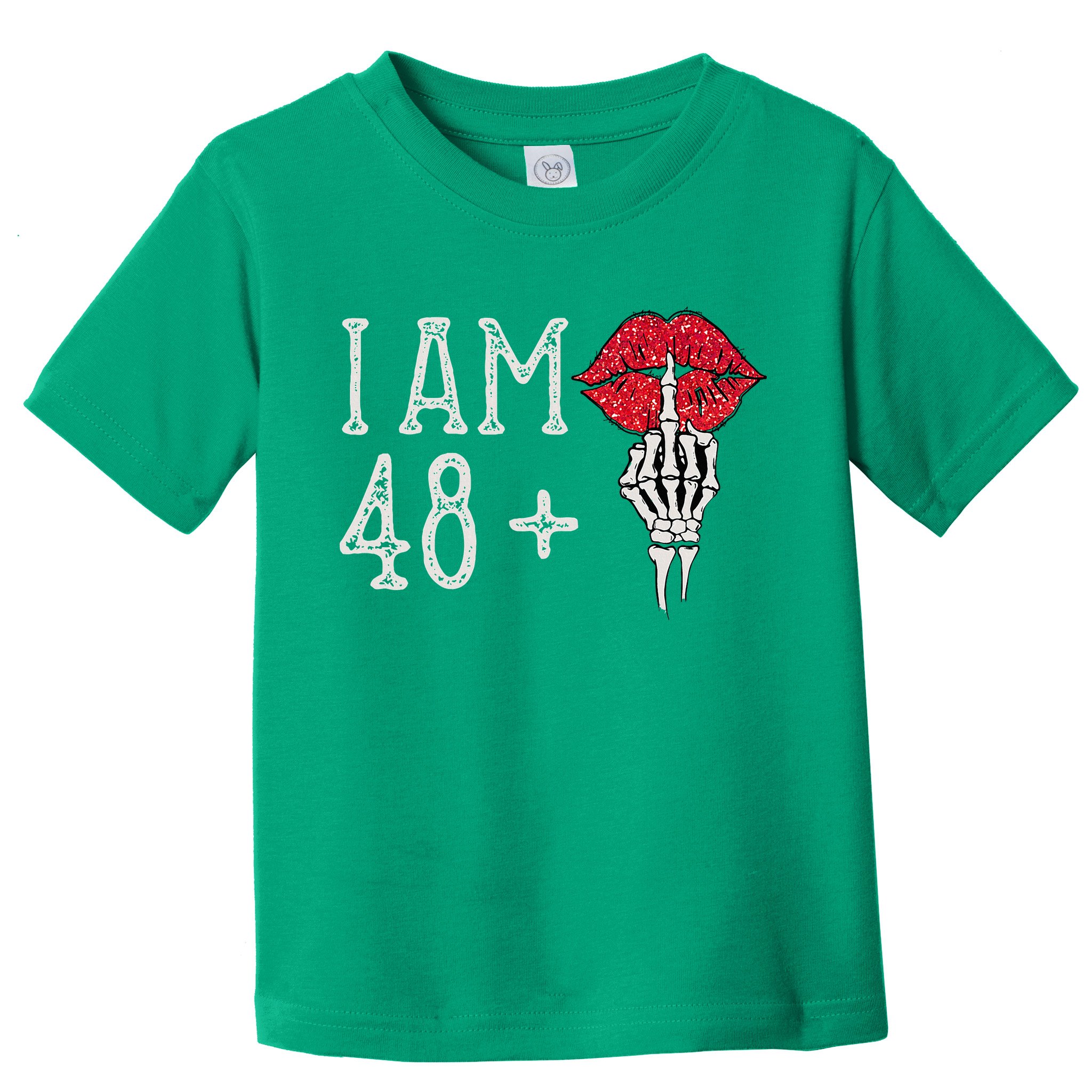 IM 48 Plus 1 Middle Finger Skull Funny 49th Birthday Toddler T-Shirt