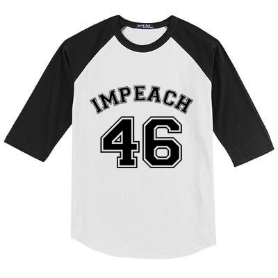 Impeach 46 Republican Antibiden Joe Biden Gift Kids Colorblock Raglan Jersey