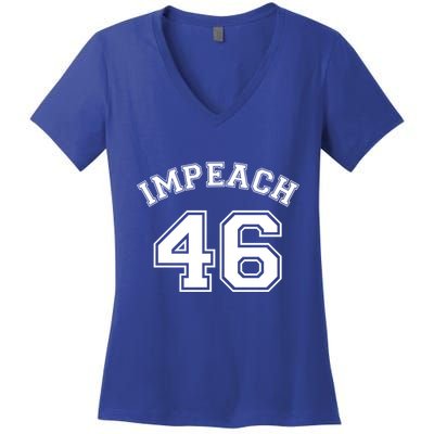 Impeach 46 Republican Antibiden Joe Biden Gift Women's V-Neck T-Shirt