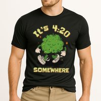 Its 420 Somewhere Funny Weed 420 Marijuana Stoner Cooling Performance Crew T-Shirt