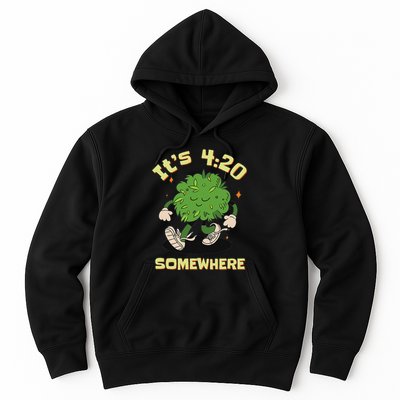 Its 420 Somewhere Funny Weed 420 Marijuana Stoner Hoodie