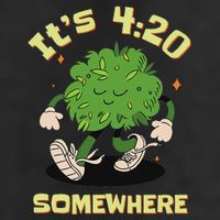 Its 420 Somewhere Funny Weed 420 Marijuana Stoner Adult Drive Performance Visor