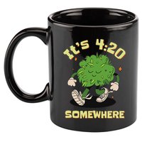 Its 420 Somewhere Funny Weed 420 Marijuana Stoner 11oz C Handle Ceramic Mug