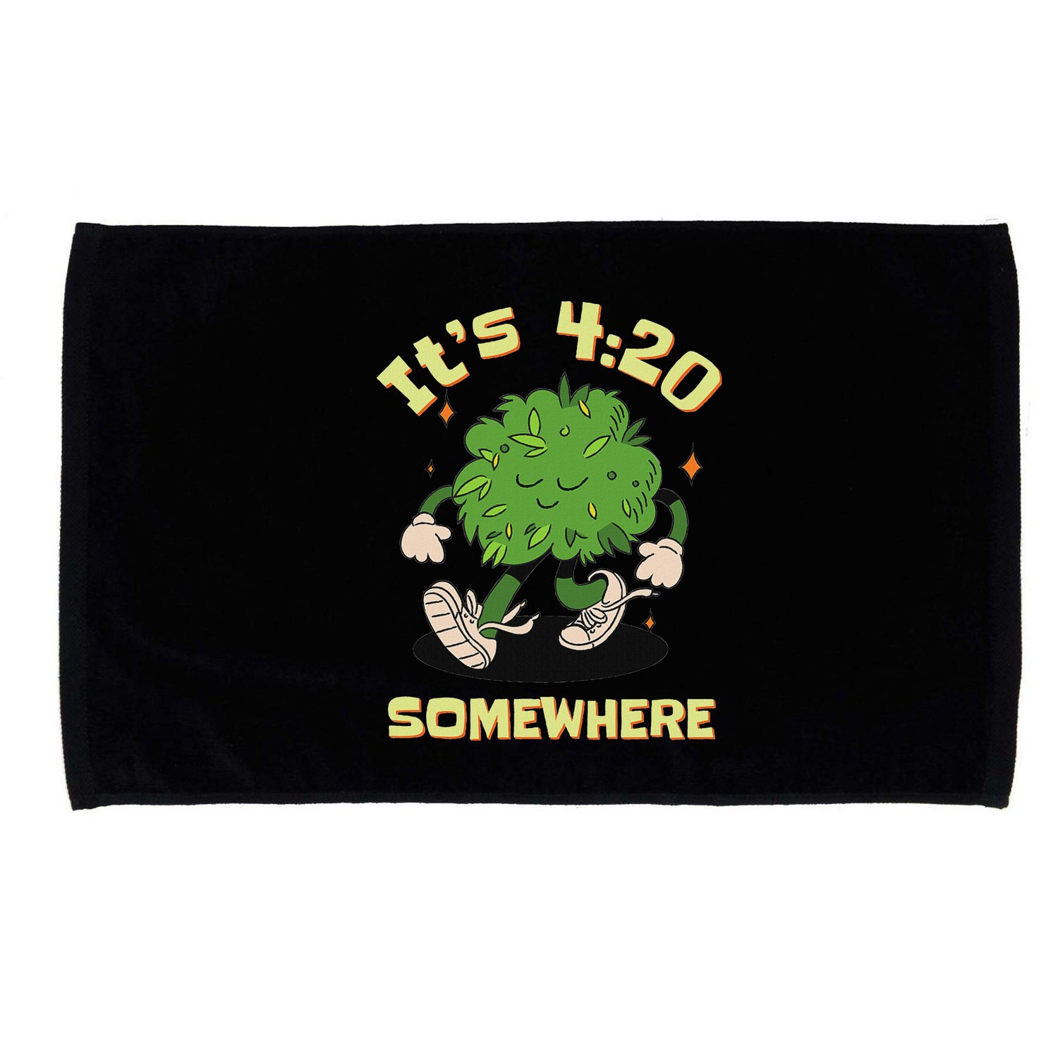 Its 420 Somewhere Funny Weed 420 Marijuana Stoner Microfiber Hand Towel