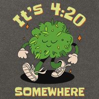Its 420 Somewhere Funny Weed 420 Marijuana Stoner Cotton Canvas Backpack