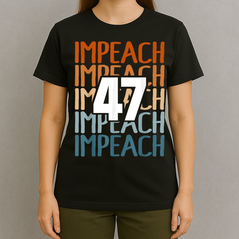 Impeach 47 Vintage Impeach Trump 47 Distressed Anti Trump T-Shirt