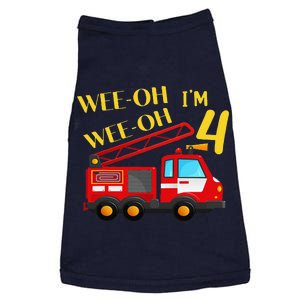 I'm 4 Years Old 4th Birthday Party WeeOh Alarm Fire Truck Doggie Tank