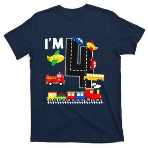 I'm 4 Years Old Locomotive Train 4th Birthday Toddle T-Shirt