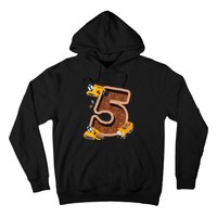 Im 5 and Digging It Dirty 5th -Y Excavator 5th Birthday Hoodie