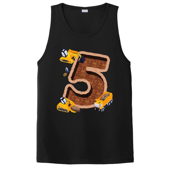 Im 5 and Digging It Dirty 5th -Y Excavator 5th Birthday PosiCharge Competitor Tank