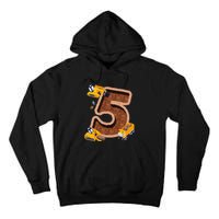 Im 5 and Digging It Dirty 5th -Y Excavator 5th Birthday Tall Hoodie