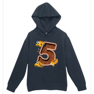 Im 5 and Digging It Dirty 5th -Y Excavator 5th Birthday Urban Pullover Hoodie