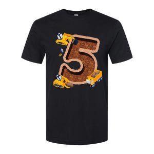 Im 5 and Digging It Dirty 5th -Y Excavator 5th Birthday Softstyle CVC T-Shirt