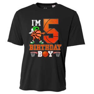 I'm 5 Birthday for 5 years old Basket Ball style Cooling Performance Crew T-Shirt