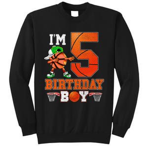 I'm 5 Birthday for 5 years old Basket Ball style Sweatshirt