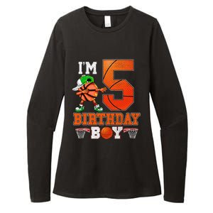 I'm 5 Birthday for 5 years old Basket Ball style Womens CVC Long Sleeve Shirt