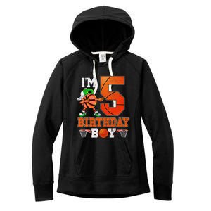 I'm 5 Birthday for 5 years old Basket Ball style Women's Fleece Hoodie