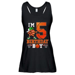 I'm 5 Birthday for 5 years old Basket Ball style Ladies Essential Flowy Tank