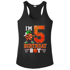 I'm 5 Birthday for 5 years old Basket Ball style Ladies PosiCharge Competitor Racerback Tank