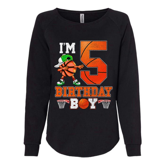 I'm 5 Birthday for 5 years old Basket Ball style Womens California Wash Sweatshirt