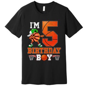 I'm 5 Birthday for 5 years old Basket Ball style Premium T-Shirt