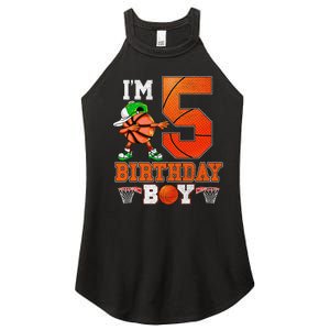 I'm 5 Birthday for 5 years old Basket Ball style Women's Perfect Tri Rocker Tank