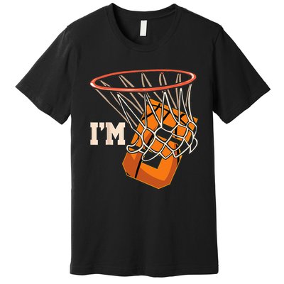 Im 5 Basketball Theme Birthday Party Celebration 5th Premium T-Shirt