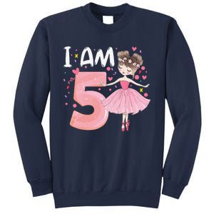 IAm 5 Fifth Birthday Party Dancing Pink Ballerina Sweatshirt