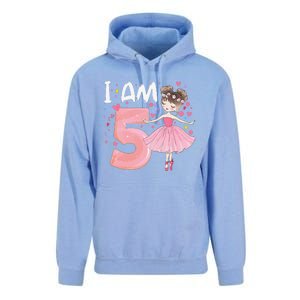 IAm 5 Fifth Birthday Party Dancing Pink Ballerina Unisex Surf Hoodie